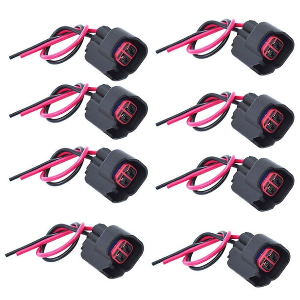 LABLT 8 Fuel Injector Connector Wiring Plug Clips For EV6EV14 USCAR