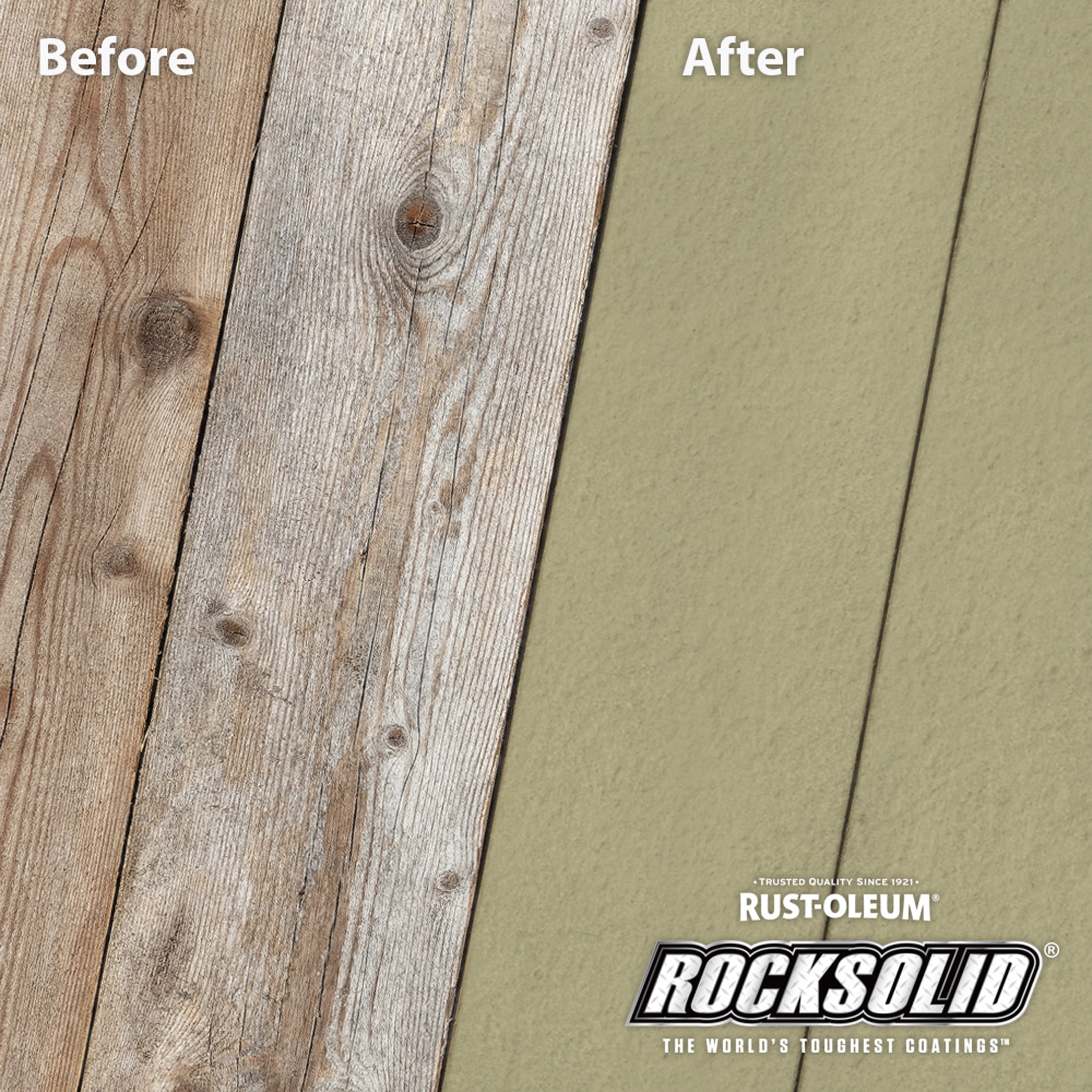 Putty, Rust-Oleum RockSolid 6X Exterior Wood Deck Coat-319653T, Gallon