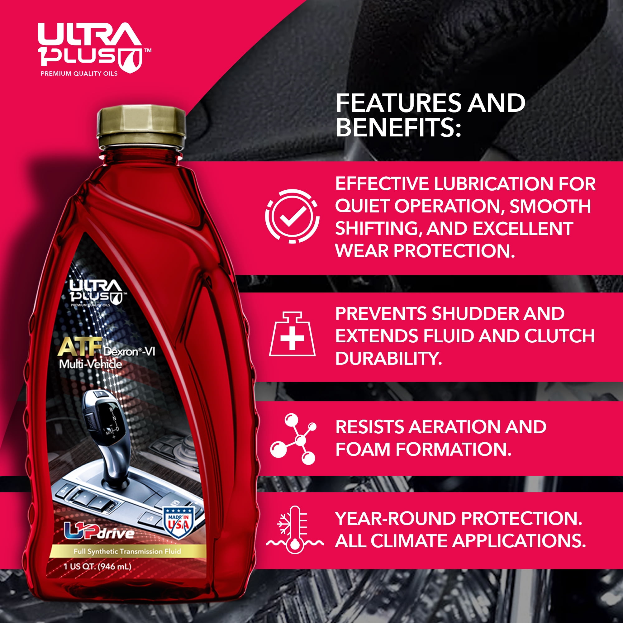 Ultra1Plus Full Synthetic ATF Dexron VI Multi-Vehicle