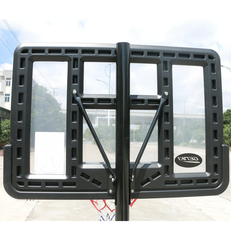 Arlmont & Co. Kemarie 5.6-7ft Portable Basketball Hoop Height Adjustable  Space Saving