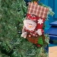 thumbnail image 6 of CuiLiyq Mini Christmas Stockings, 3D Xmas Stockings Character Plush Santa, Snowman, Reindeer, for Christmas Tree, Xmas Holiday Party Decor Gift Treat Bags (Snowman, 12.6" x 8.3"), 6 of 9