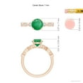 thumbnail image 4 of ANGARA Natural Marquise and Dot 1.2 ct Emerald Engagement Ring with Diamonds in 14K Rose Gold for Women (Size-7mm) | May Birthstone, Anniversary, Jewelry Gift for Women | Natural Emerald Ring, 4 of 9