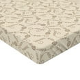 thumbnail image 4 of Ambesonne Floral Fitted Sheet, Blossom Silhouettes Creamy, Twin Size, Champagne Dark Tan, 4 of 5