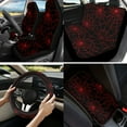 thumbnail image 2 of Yuyamidu 13 PCS Car Seat Cover Set with Steering Wheel Cover Red Cobweb Seat Belt Strap Cover Armrest Cover Coaster Keychain Fit SUV Sedan Automobile Interior Sets, 2 of 6
