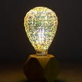 thumbnail image 3 of SHANJIA 4 Pack 3D Firework Bulb, 3D Bulb Decoration E27 AC 85-220V 4W G95 Retro Edison Starry Light Bulb for Holiday Christmas Decoration, 3 of 6