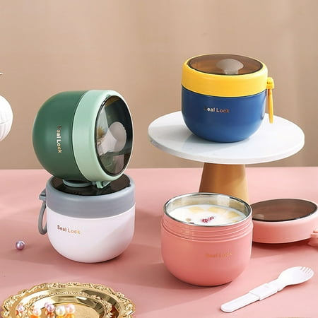 

Conditiclusy 600ml Soup Cup Leak-proof Large Capacity Stainless Steel Double-walled Vacuum Insulated Food Jar for School