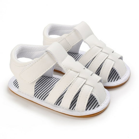 Aayomet Summer Children And Toddler Shoes Boys And Girls Sandals Flat Soles Light Straps Roman Boys Water Shoes Size 3,White 6