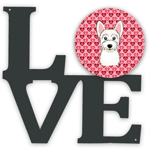 Westie Metal Wall Artwork LOVE