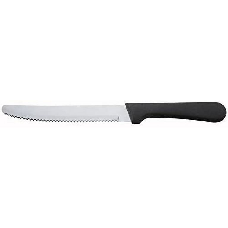 Round Tip Steak Knife with Plastic Handle, 5 Inch Blade -- 12 per