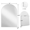thumbnail image 3 of Tcbosik Wall Mounted Mirrored Medicine Cabinet with Storage, Arched Storage Cabinet with Adjustable Shelves & Metal Frame for Bathroom, White, 3 of 7