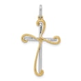 thumbnail image 3 of 14k Two-tone 1/6ct. Diamond Cross Pendant Q-PM5106-016-WYA, 3 of 4