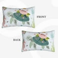 thumbnail image 4 of Daiia Turtle and Sea Life Bedding Waterproof Pillow Protector Zippered Queen – Bed Bug Proof Pillow Encasement-14"x20", 4 of 9