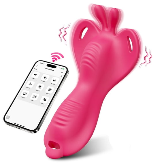 Xbonp App Remote Control Wearable Vibrator Clitoral, Couple Adult Sex Toys Red