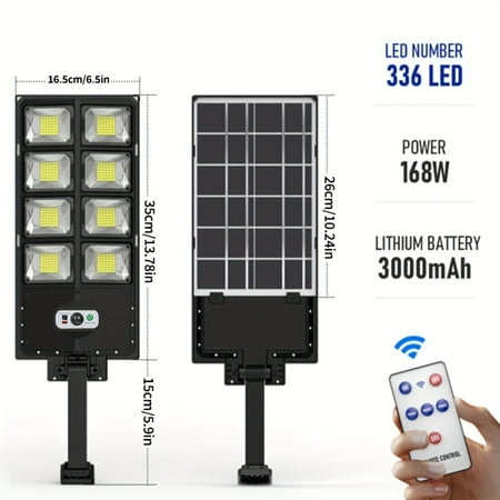 

ZNGTNGS 1pc Solar Wall Light Waterproof Super Bright Solar Light Sensor Street Light With Remote Control 3 Modes Motion Sensor Solar Light For Street Garden Garage Backyard Front