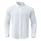 thumbnail image 3 of Camisa de manga larga con cuello vuelto para hombre - Diseño liso - Algodón - Informal para todas las estaciones - Tallas M-XXXL, 3 of 6