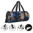 thumbnail image 3 of Easygdp Elegant Blue Gold Blooms Travel Duffle Bag,Carry on Bag Travel Bags Gym Bag Carry On Luggage Bags, 3 of 6