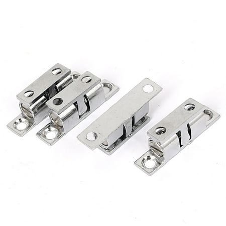 Furniture Fitting Cabinet Door Metal Double Ball Roller Catch 4pcs