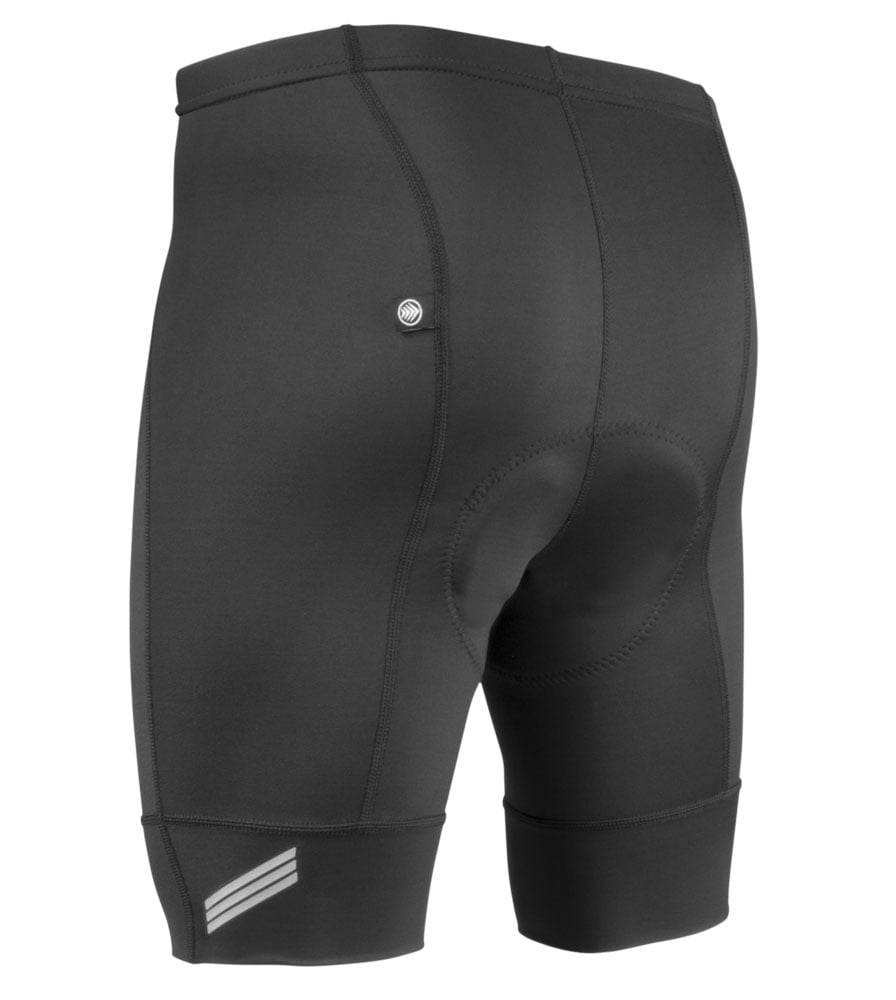 Aero Tech Men's Destination Padded Bike Shorts Black Pearl Pad and Elastic Free Cuffs by Aero Tech Designs