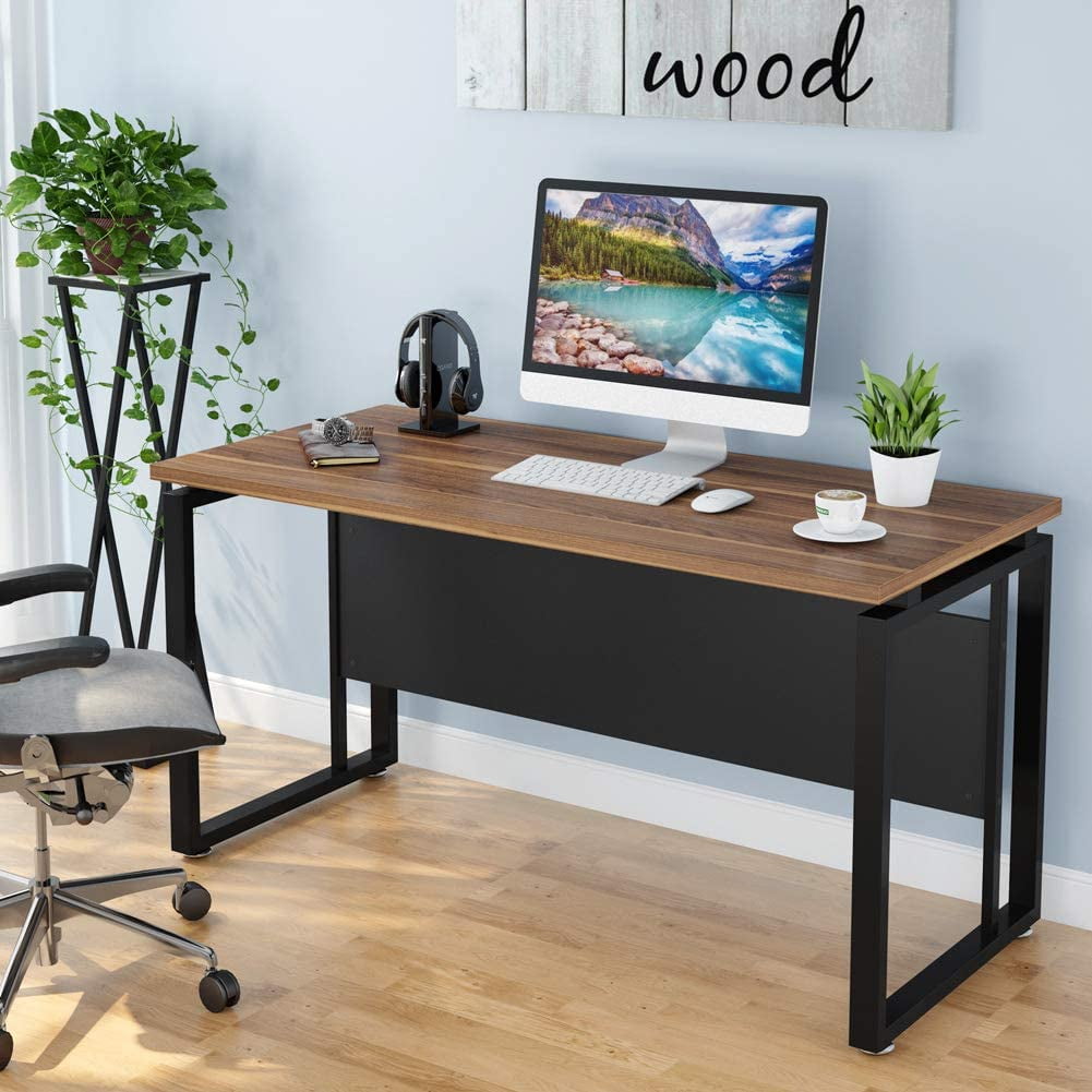 Tribesigns 55” Computer Desk, Office Desk Writing Table for Workstation ...