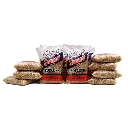 Snappy White Popcorn Kernels for Popping with Popcorn Machine, Air Popper or Stove Top, 2 lb Bags, 12 Pack