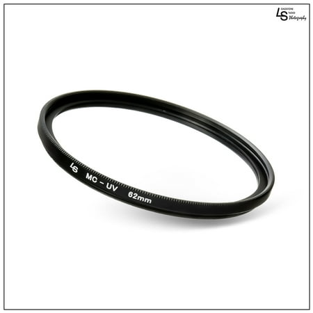 62mm Multi-coated Ultraviolet Ray UV Light Protection Low Profile Filter for Canon and Nikon Camera Lenses by Loadstone Studio