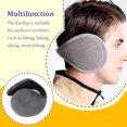 thumbnail image 3 of Thinsont Ear Muffs Winter Women Ears Warmer Gifts Foldable Cover Windproof Apparel Accessories Headwear Band Cold Weather thicken gray, 3 of 4