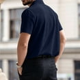 thumbnail image 7 of Breeze Polo Shirts for Men Short Sleeve Beer Belly Collared Textured Shirt Stretchy Quick Dry Golf Casual Cool Tops, L, 7 of 7