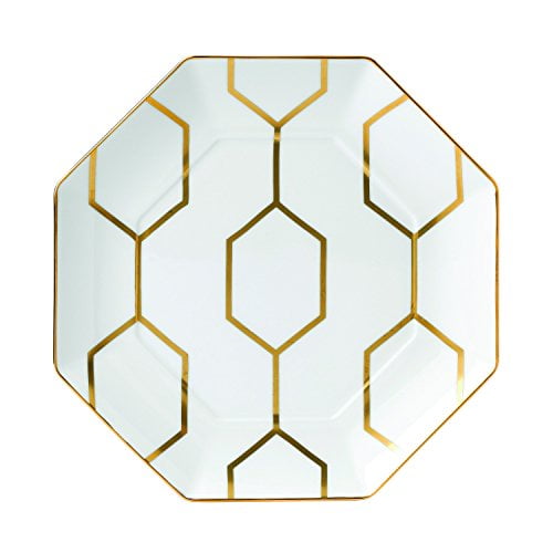 Wedgwood Arris Accent Plate Octagonal White 9.1-Inch