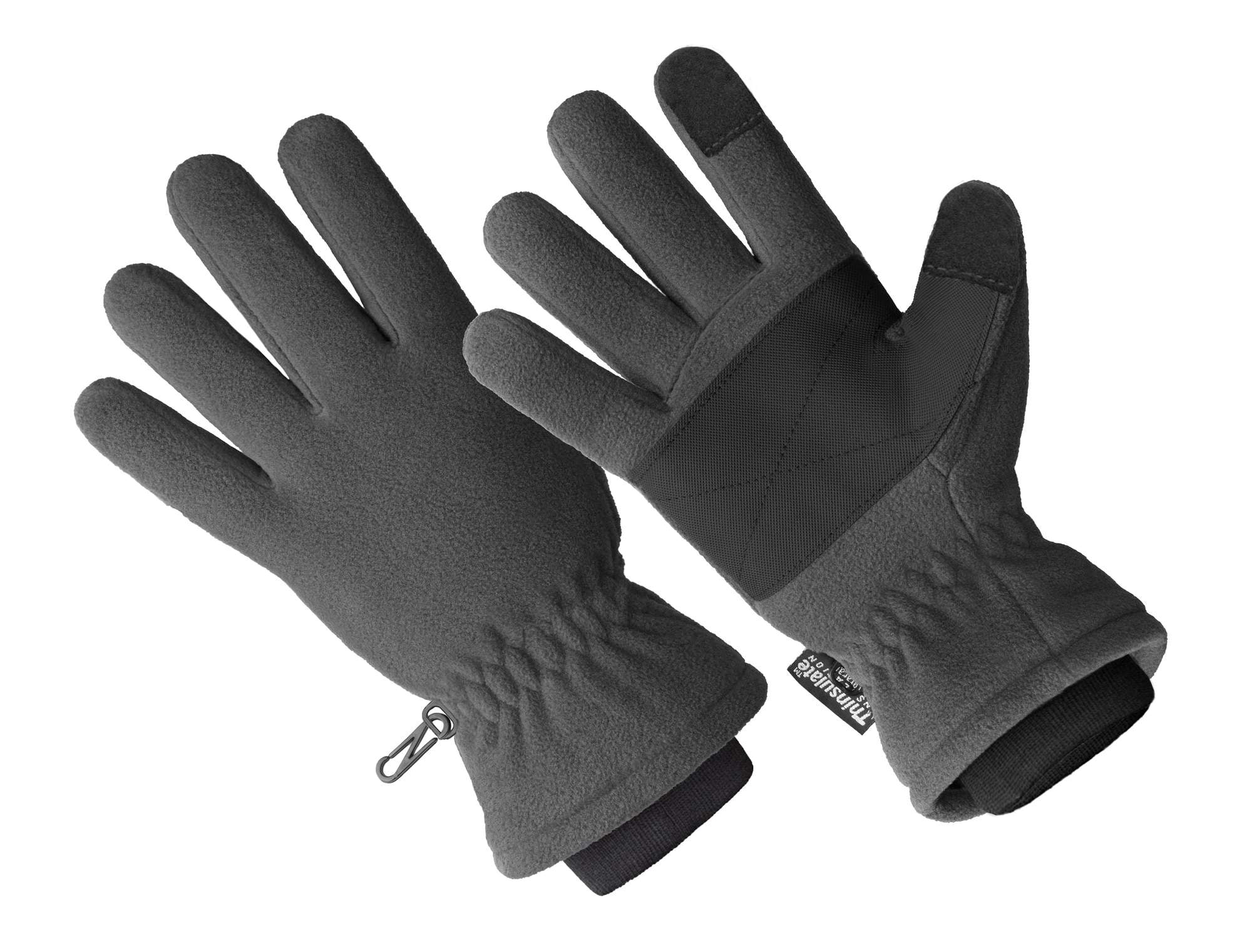 All Weather Winter Water Resistant Gloves Fleece Lined Black Touchscreen Gloves 
