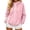 Pink, variant on Women Zip Up Hoodie Oversized Long Sleeve Sweatshirt, Lightweight Solid Color Hooded Jacket With Pockets for Spring Fall Everyday Workout (Grey/L)
