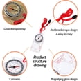 thumbnail image 4 of Compass Hiking Multifunctional Waterproof Navigation Compass Map Ruler Magnifier for Kids Children Explorer Hiking Map Reading and Navigation with Adjustable Lanyard Survival Gifts, 4 of 5