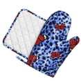 thumbnail image 2 of Kll Abstract Colorful Butterflies Oven Gloves And Pot Holders Grill Gloves - Oven Gloves And Pot Holders, Non-Slip Cooking Gloves With Recycled Pads, 2 of 9
