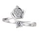 thumbnail image 1 of To My Daughter Ring Silver Rhinestone Ring Minimalist Anxiety Ring Gift for Her Back To School Gift Tamaño del anillo Ajustable Abertura, 1 of 6