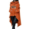 thumbnail image 1 of Hauts à Capuche pour Femmes Automne Citrouille Graphique Chandails en Molleton à Capuche Pulls Manches Longues avec Poche, 1 of 5