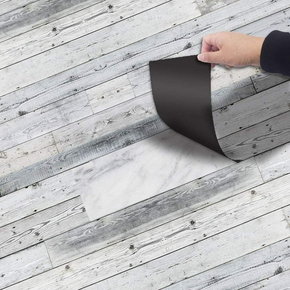 DIY PVC Floor Tile Sticker, Color Pattern Style Waterproof Floor Tiles for Kitchen Floor Bathroom Living Room, 20*300CM