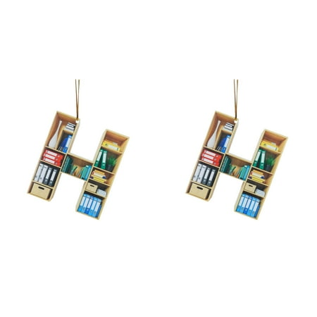 

2PCS Book Lovers Heart Shaped Bookshelf Pendant Acrylic