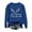 Blue, variant on Women's Sweatshirt Long Sleeve Crew Neck Christmas Printed Pullover Tops Winter Loose Casual Cozy Soft Fall Women's Sweatshirts Blue M