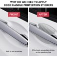thumbnail image 3 of SHILIU-4PCS Car Door Handle Protector Sticker, Universal Carbon Fiber Anti-Scratches Auto Door Handle Protective Film, Car Door Side Paint Cover Guard Stickers Fit (Silver), 3 of 4