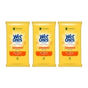 Wet Ones Antibacterial Hand Wipes, Tropical Splash, 20 Count (Pack of 3)