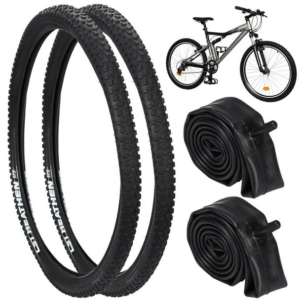 neumáticos para bicicleta de montaña de 26 x 1,95 pulgadas con 2 cámaras de bicicleta de 26 x 1,9 a 2,125 pulgadas, válvula AV de 32 mm, neumáticos y cámaras de repuesto para bicicletas Beach Cruiser,