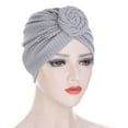 thumbnail image 2 of Cheers.US Women African Turban Flower Knot Headwrap Pre-Tied Bonnet Beanie Cap Headwrap Hair Loss Wrap Headband Tie for Women, 2 of 3