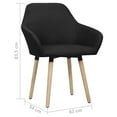 thumbnail image 4 of vidaXL Dining Chairs 2 pcs Black Fabric, 4 of 4
