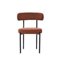 thumbnail image 5 of FuxinDecor Velvet Round Dining Chairs Set of 2,Modern Boucle Upholstered Kitchen Chairs,Curved Backrest Chairs, 5 of 9