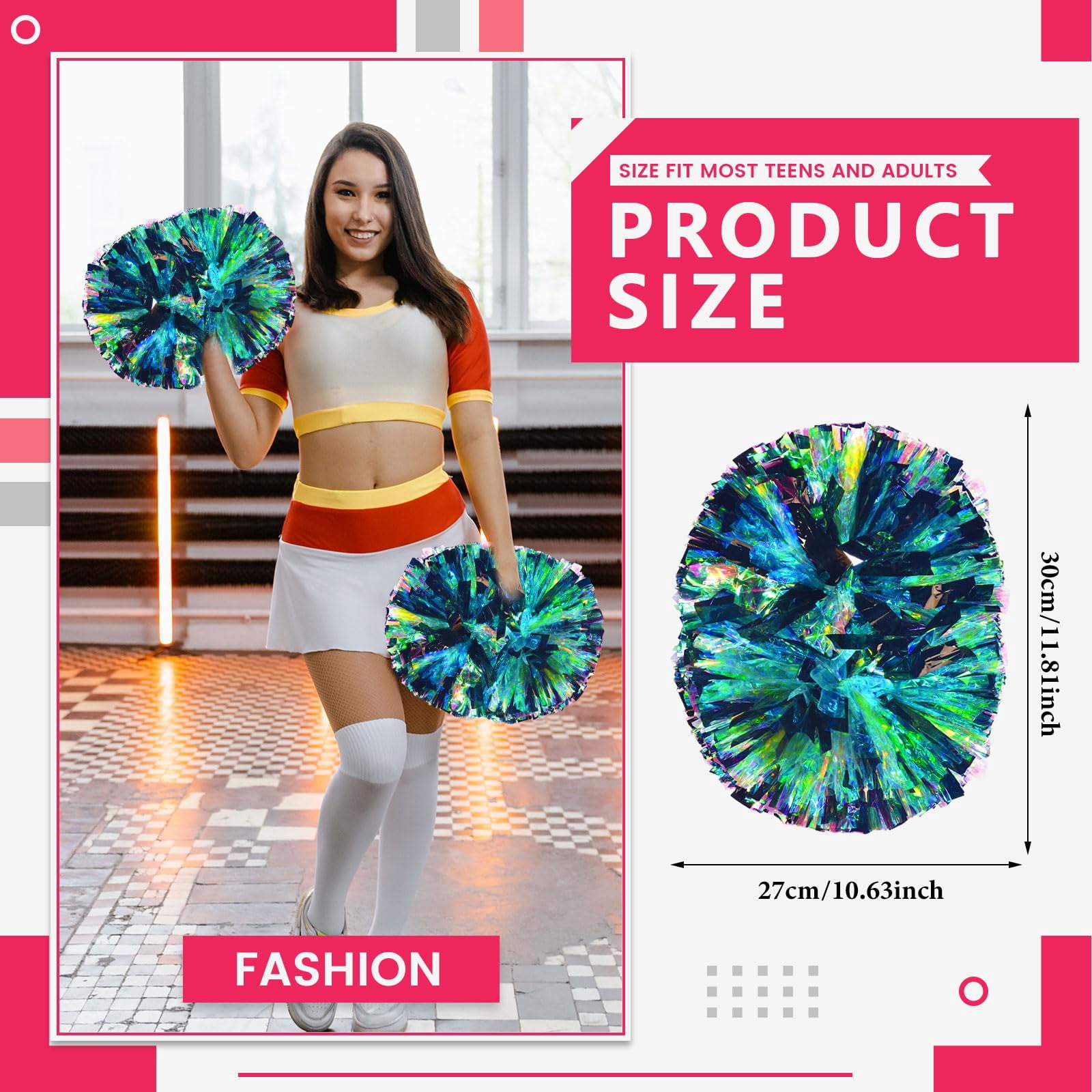 22 Pcscheerleading poms,pom poms Cheerleading with Handle Style Cheer Pom Pomsfor Dance, Matches
