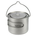 thumbnail image 1 of Lixada Tasse Pot en Titane 900 ml Ultralégère Portable Tasse Pot Suspendu avec Couvercle et Poignée Pliable Camping Plein Air Randonnée Backpacking, 1 of 7