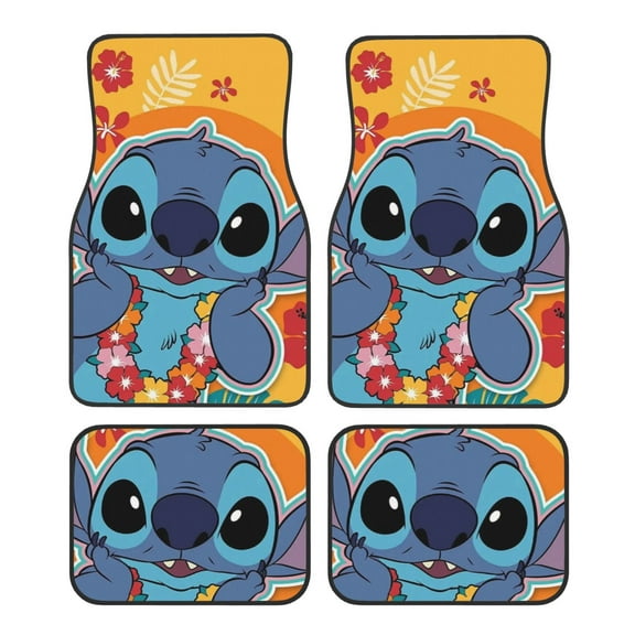 4 Pieces Car Floor Mat Set Stitch Protection Full Sets Universal Fit for SUV, Sedans, Vans, Trucks