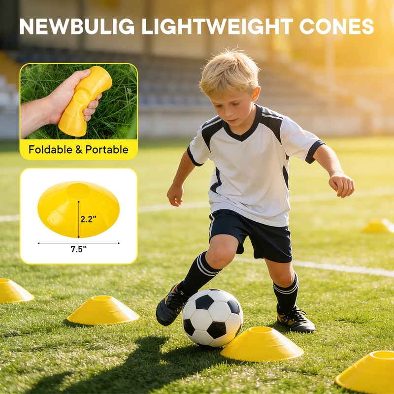 Gianna Agility Ladder Training Set with Speed Parachute, Hurdles, Cones, Jump Rope, Soccer Football Speed & Coordination Equipment, Yellow