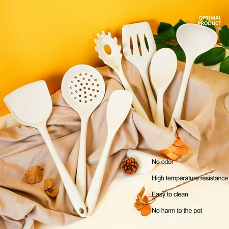 

Washranp Silicone Cooking Utensils Set BPA Free Non-Stick Heat Resistant Kitchen Utensils for Spatula Frying Shovel Strainer Noodle Spoon Cookware