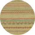 thumbnail image 1 of Ahgly Company Tapis d'Intérieur Lavables en Machine, Ronds Abstraits, Brun Cannelle, Ronds de 3', 1 of 7