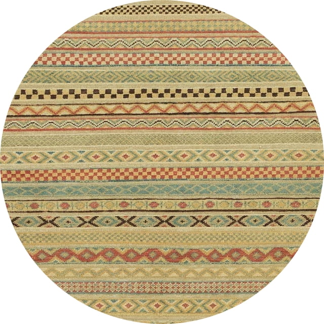 Ahgly Company Tapis d'Intérieur Lavables en Machine, Ronds Abstraits, Brun Cannelle, Ronds de 3'